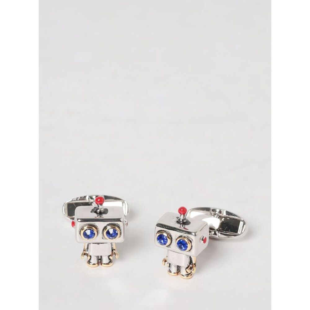 Paul Smith Men Robot Two-Tone Metal Cufflinks Paul Smith With Set Crystals